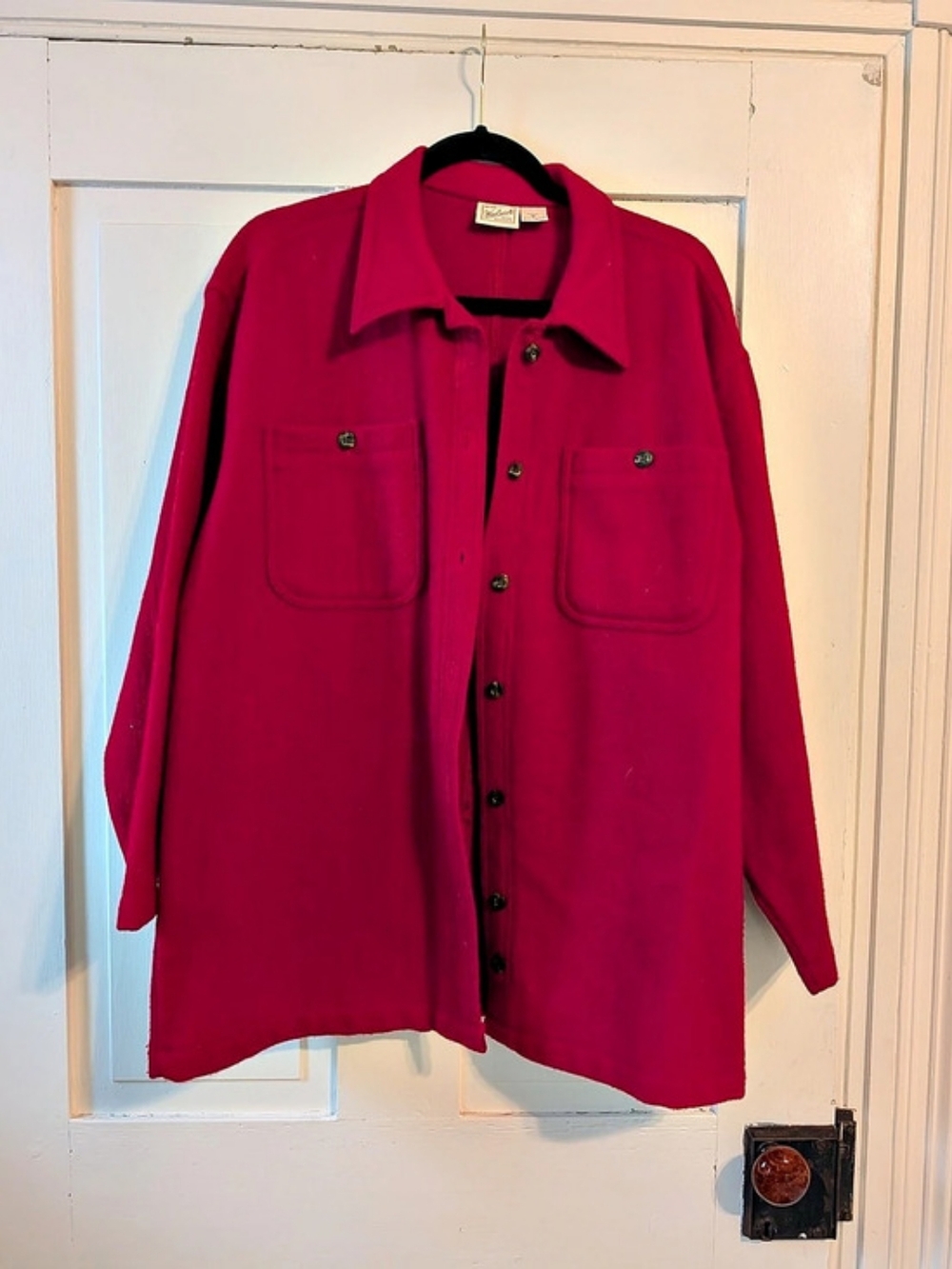 Woolrich 85% Wool Utility Jacket in Red Size M